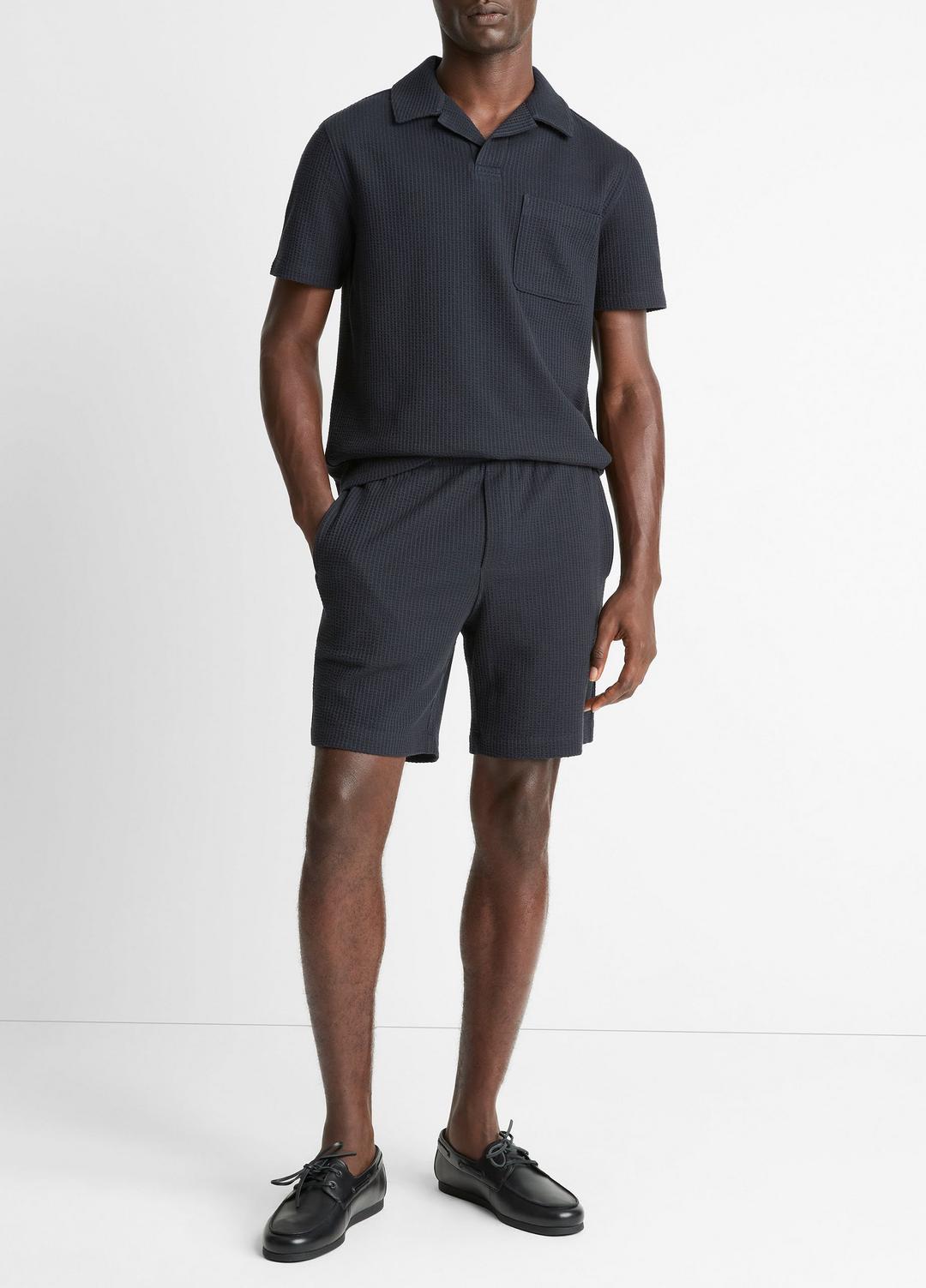 Seersucker-Knit Stretch-Cotton Short in Shorts - COASTAL BLUE