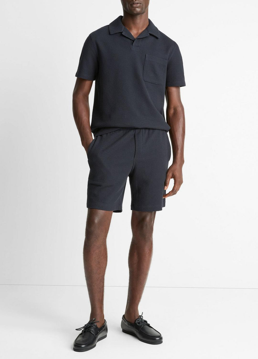 Seersucker-Knit Stretch-Cotton Short in Shorts - COASTAL BLUE