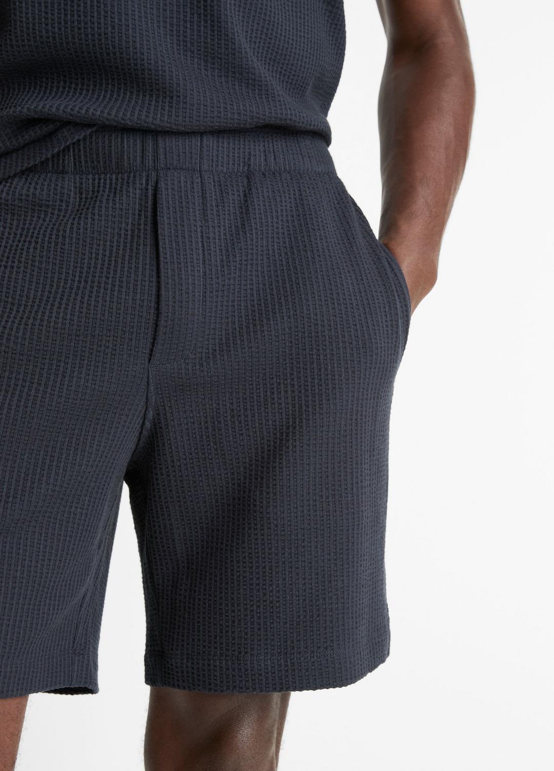 Seersucker-Knit Stretch-Cotton Short in Shorts - COASTAL BLUE