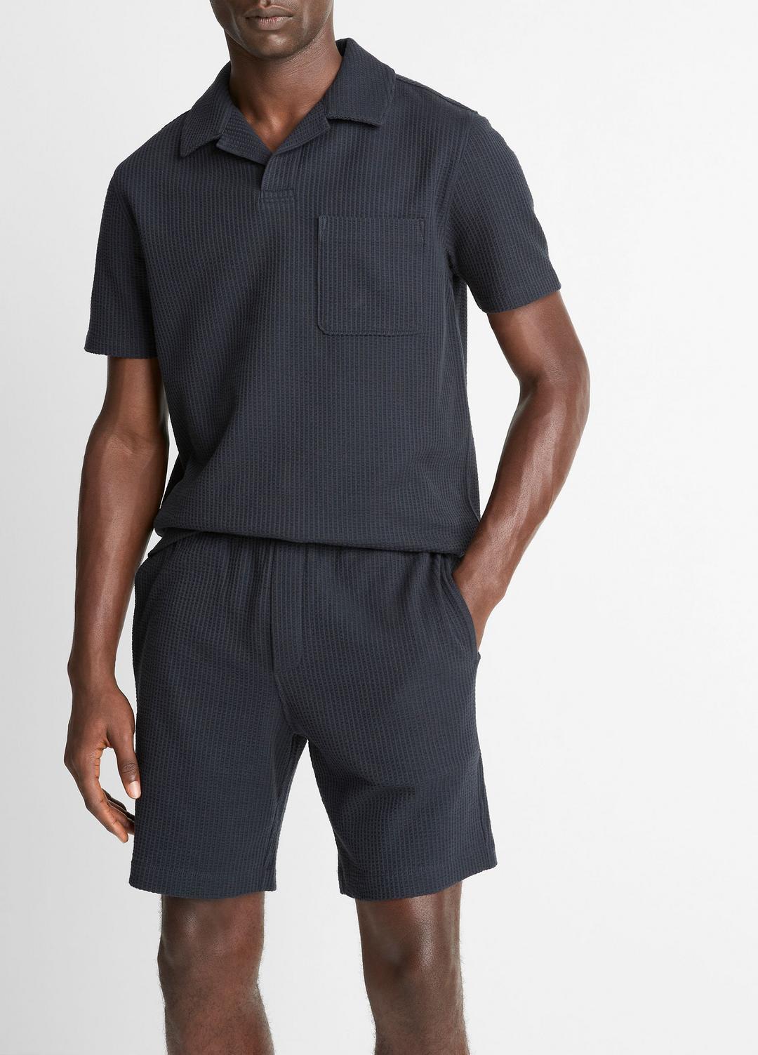 Seersucker-Knit Stretch-Cotton Short in Shorts - COASTAL BLUE
