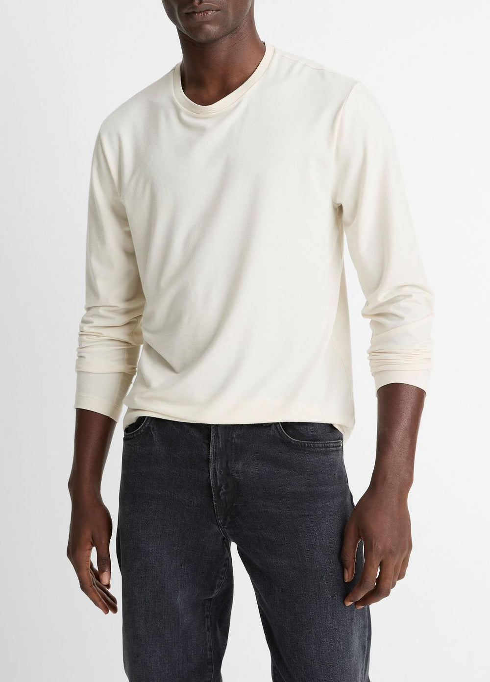 Triblend Jersey Long-Sleeve T-Shirt in Long Sleeve - BONE