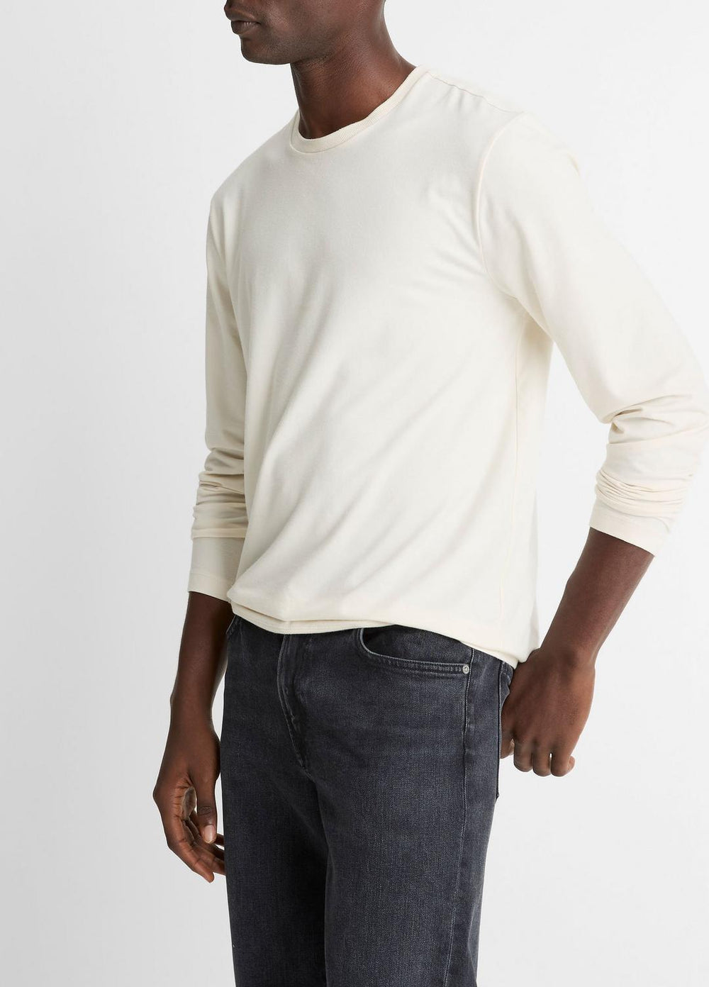 Triblend Jersey Long-Sleeve T-Shirt in Long Sleeve - BONE
