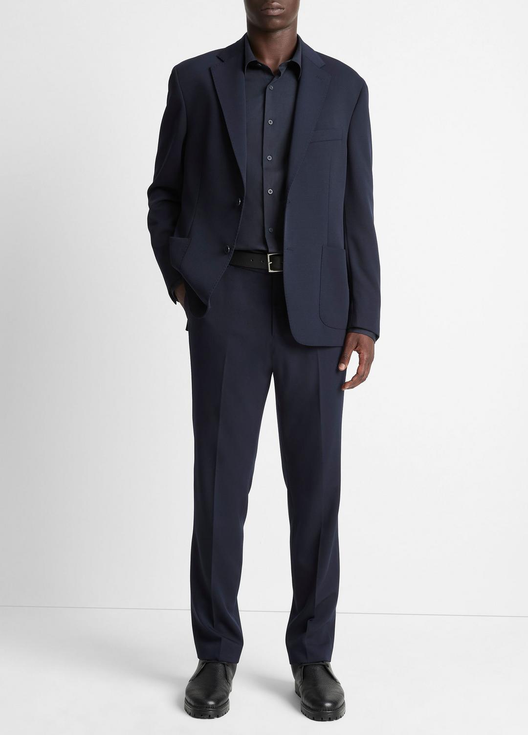 Stretch-Wool Classic Pant in Trousers - COASTAL BLUE