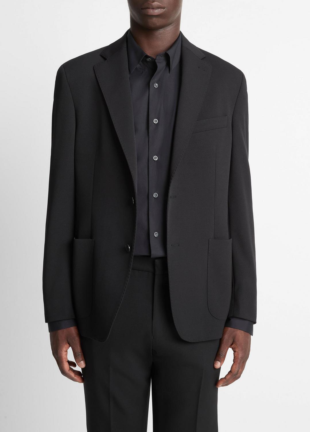 Stretch-Wool Relaxed Sport Coat in Blazers - BLACK