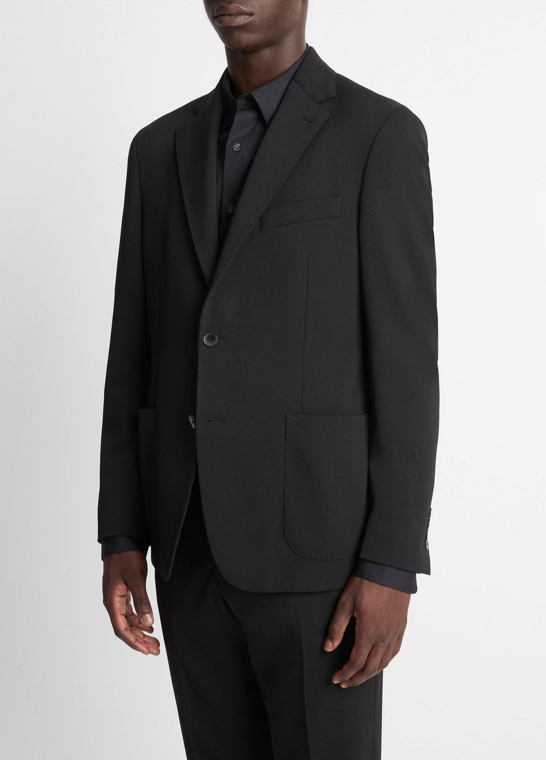 Stretch-Wool Relaxed Sport Coat in Blazers - BLACK