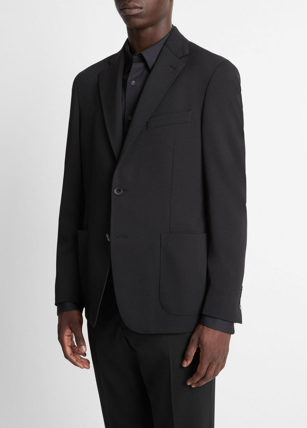 Stretch-Wool Relaxed Sport Coat in Blazers - BLACK