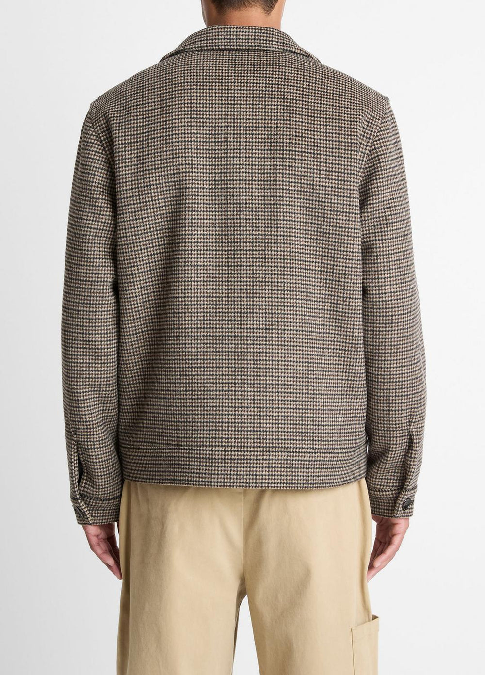 Houndstooth Bomber Jacket in Jackets - DARK ROAST COMBO