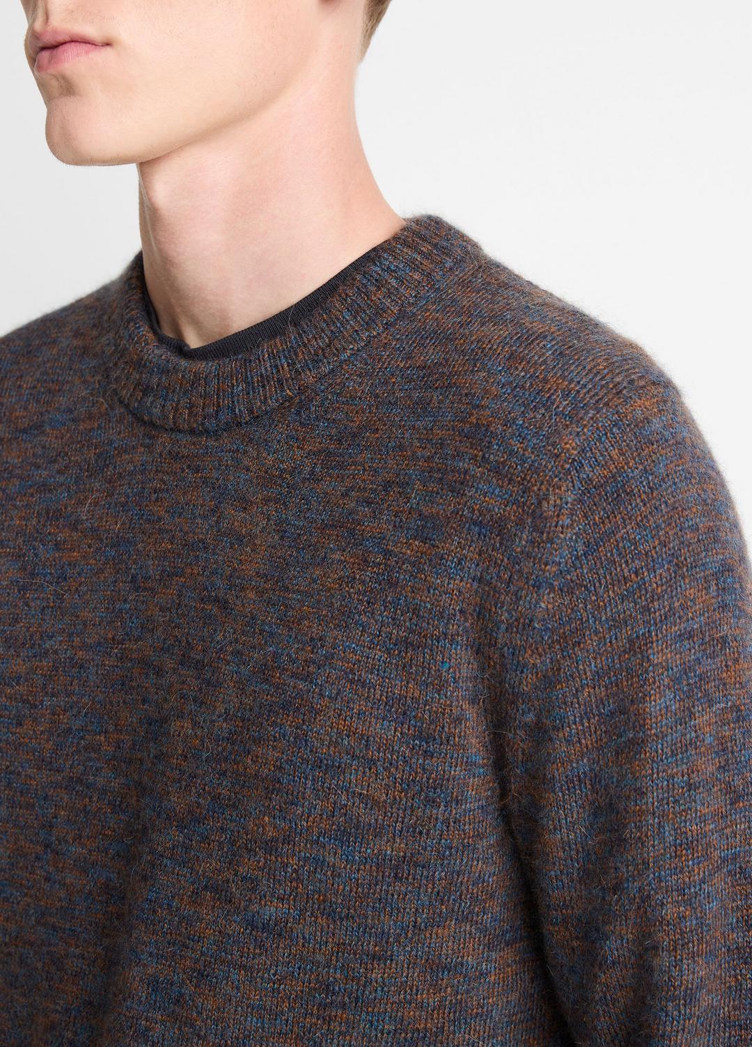 Multi-Mix Alpaca-Merino Wool Sweater in Crew Neck - COASTAL COMBO