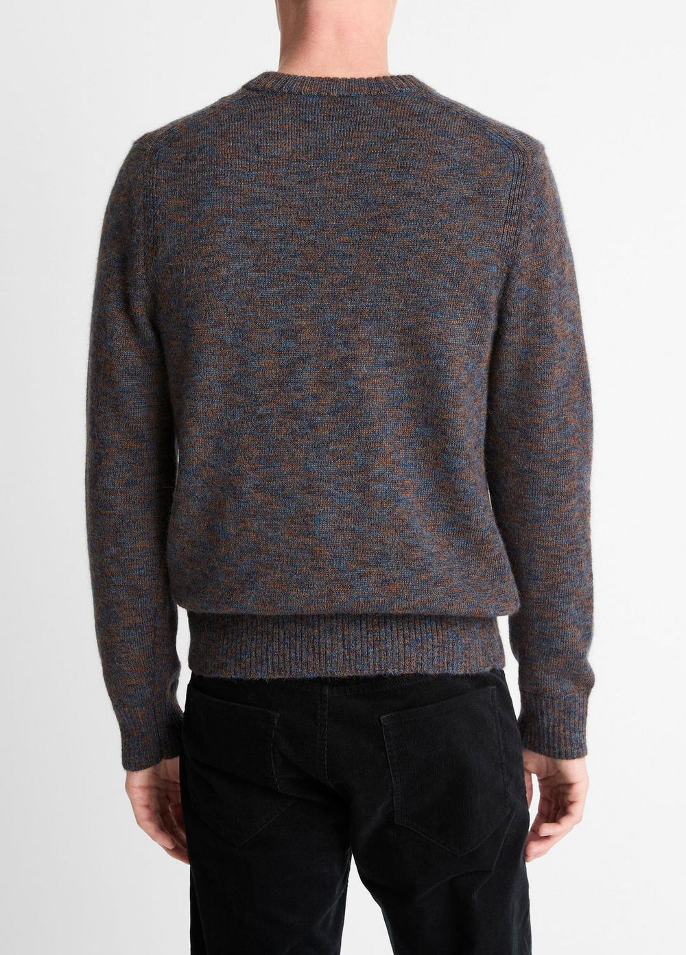 Multi-Mix Alpaca-Merino Wool Sweater in Crew Neck - COASTAL COMBO