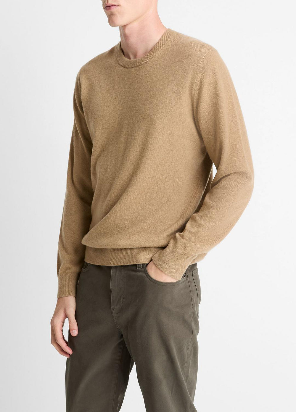 Cashmere Crew Neck Sweater in Crew Neck - CAMELETTO