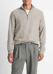 Plush Cashmere Quarter-Zip Sweater in Quarter Zip - HEATHER MOUSE