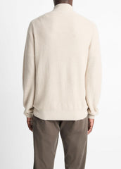 Geo-Jacquard Wool-Blend Quarter-Zip Sweater in Quarter Zip - BRITISH KHAKI/CLASSIC CREAM