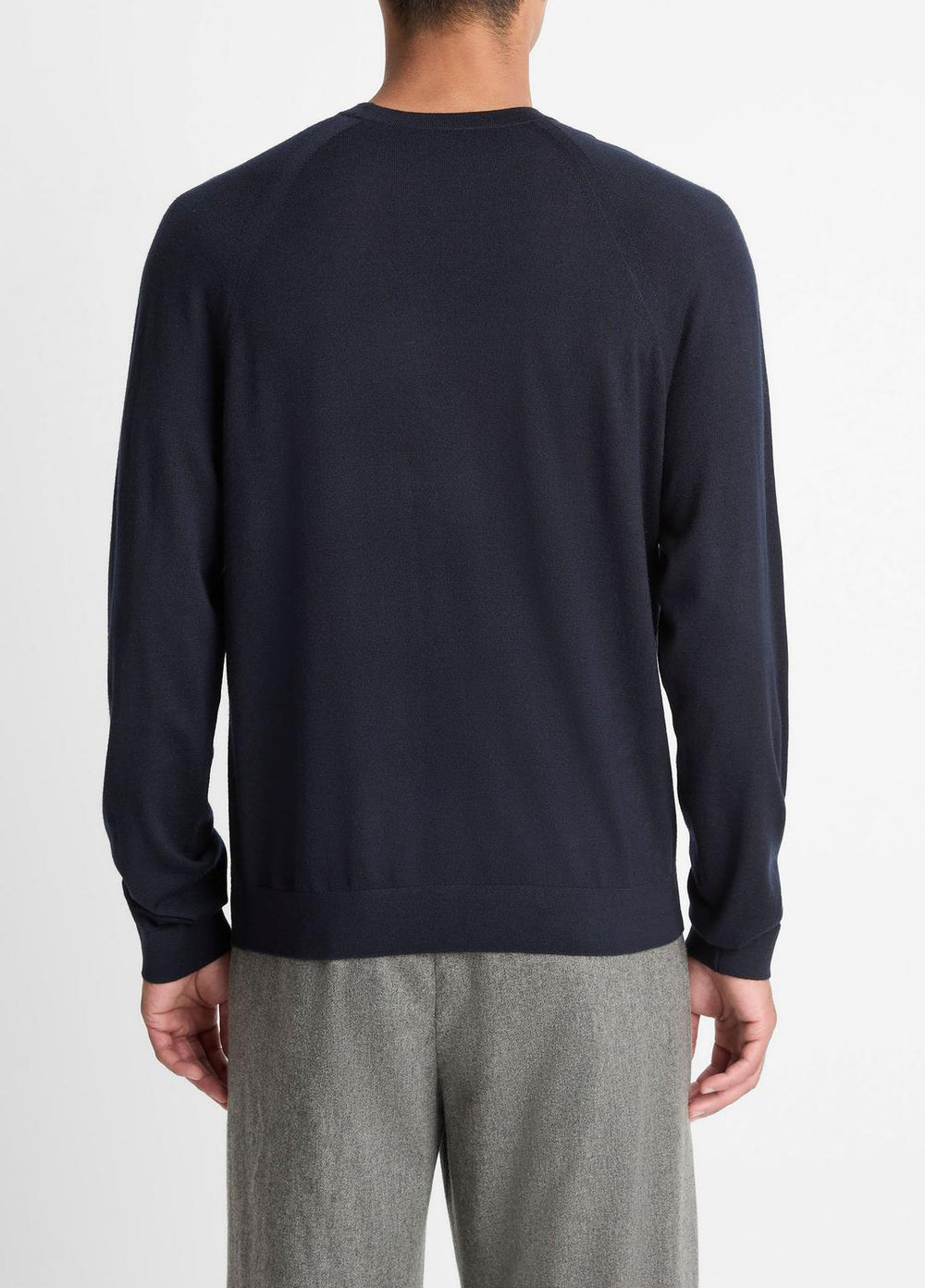 Featherweight Wool-Cashmere Crew Neck Sweater in Crew Neck - COASTAL BLUE
