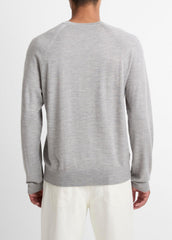 Featherweight Wool-Cashmere Crew Neck Sweater in Crew Neck - HEATHER GREY