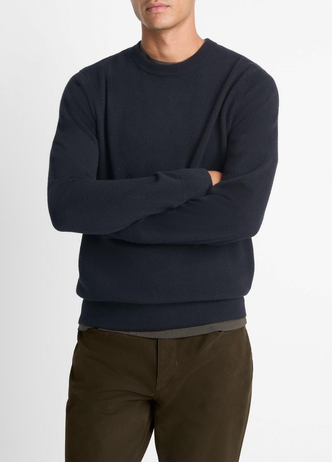 Cashmere Crew Neck Sweater in Crew Neck - COASTAL BLUE