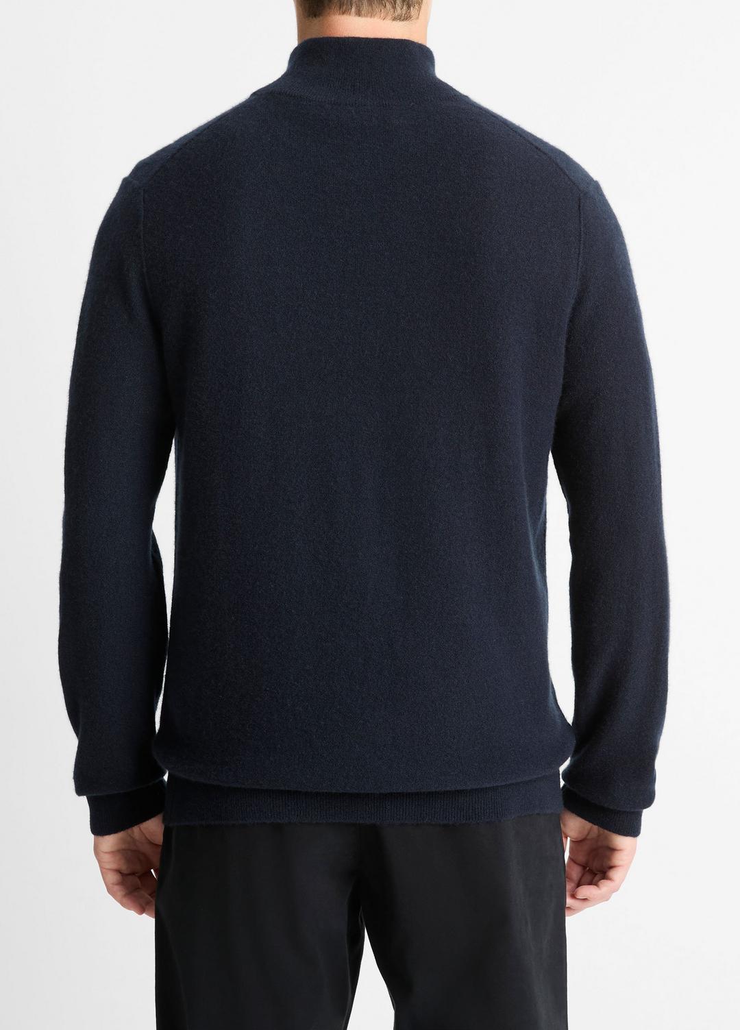Plush Cashmere Quarter-Zip Sweater in Quarter Zip - COASTAL BLUE