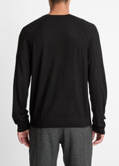 Featherweight Wool-Cashmere Crew Neck Sweater in Crew Neck - BLACK