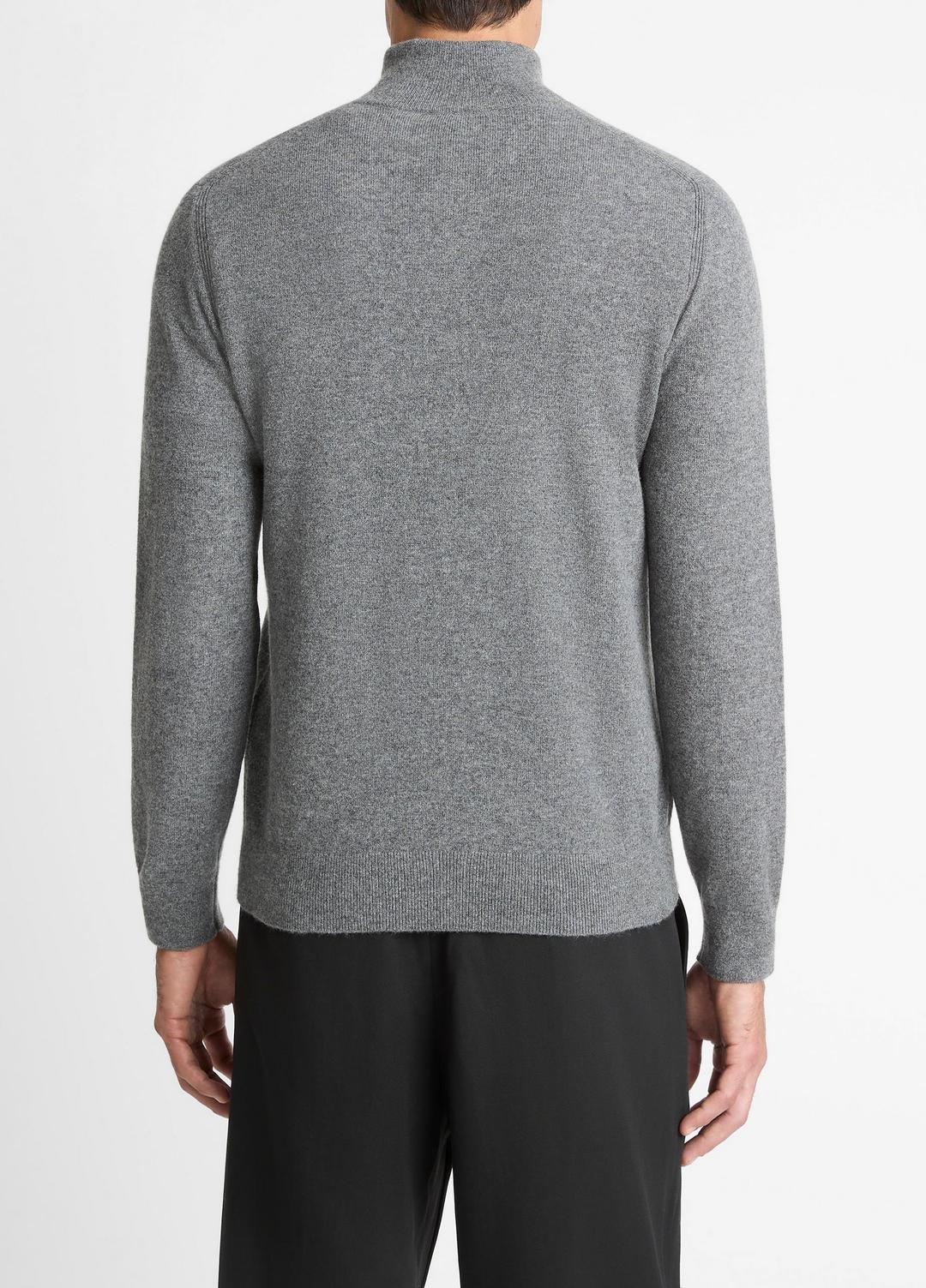 Cashmere Quarter-Zip Sweater in Quarter Zip - MEDIUM HEATHER GREY