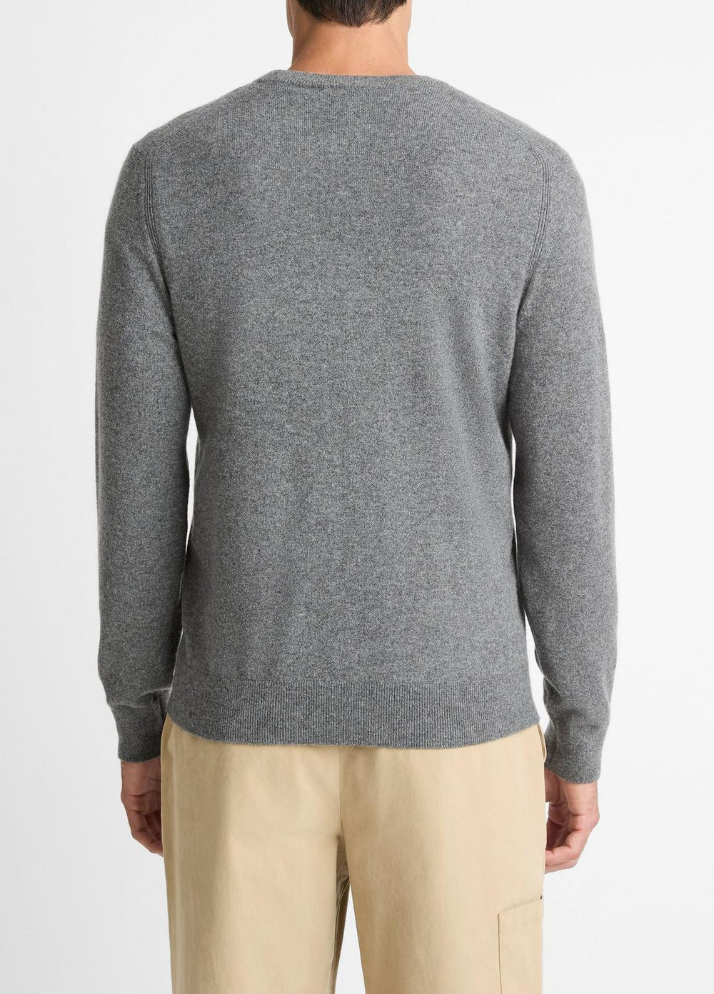 Cashmere Crew Neck Sweater in Crew Neck - MEDIUM HEATHER GREY