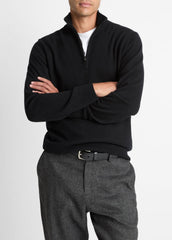 Cashmere Quarter-Zip Sweater in Quarter Zip - BLACK