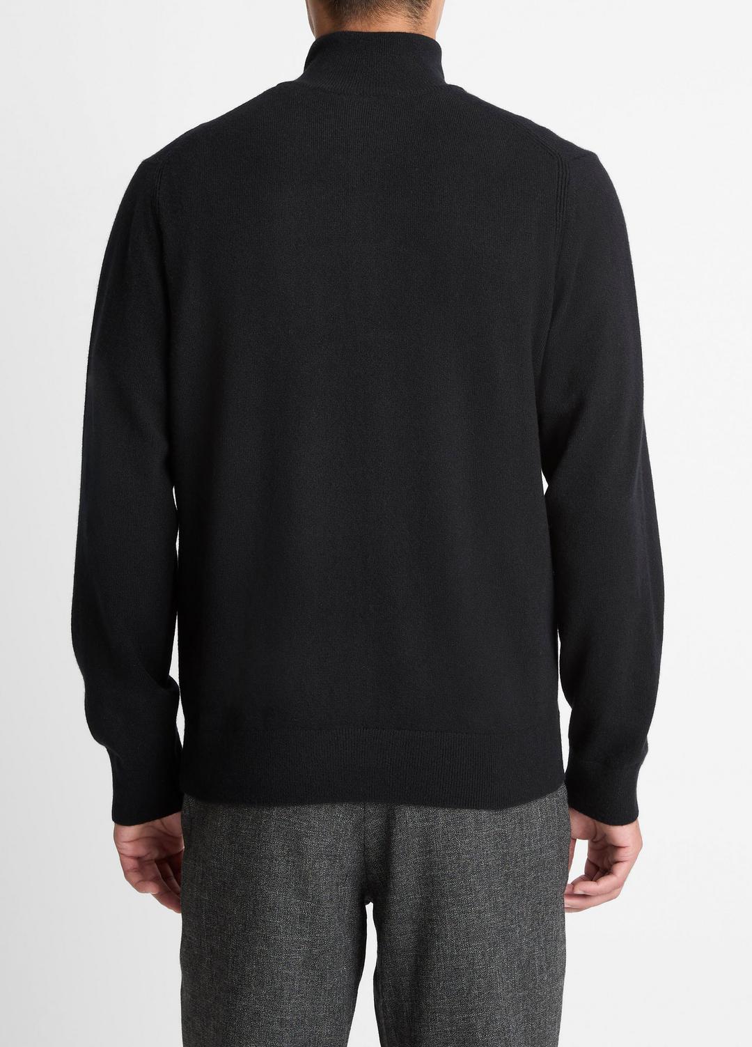 Cashmere Quarter-Zip Sweater in Quarter Zip - BLACK