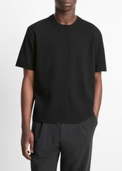 Milano Short-Sleeve Crew Neck Sweater in Crew Neck - BLACK