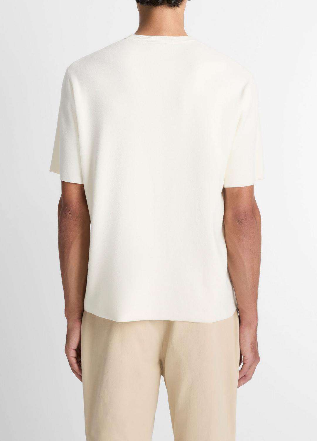Milano Short-Sleeve Crew Neck Sweater in Crew Neck - CLASSIC CREAM