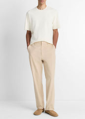 Milano Short-Sleeve Crew Neck Sweater in Crew Neck - CLASSIC CREAM