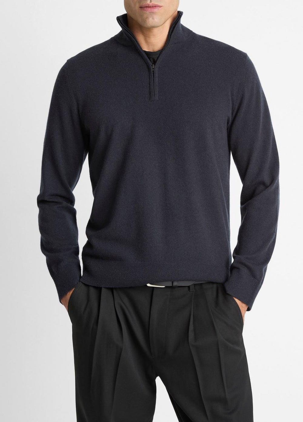 Cashmere Quarter-Zip Sweater in Quarter Zip - COASTAL BLUE
