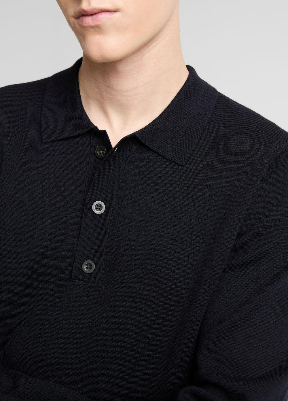 Italian Merino Wool Milano Polo Sweater in Sweaters - COASTAL BLUE