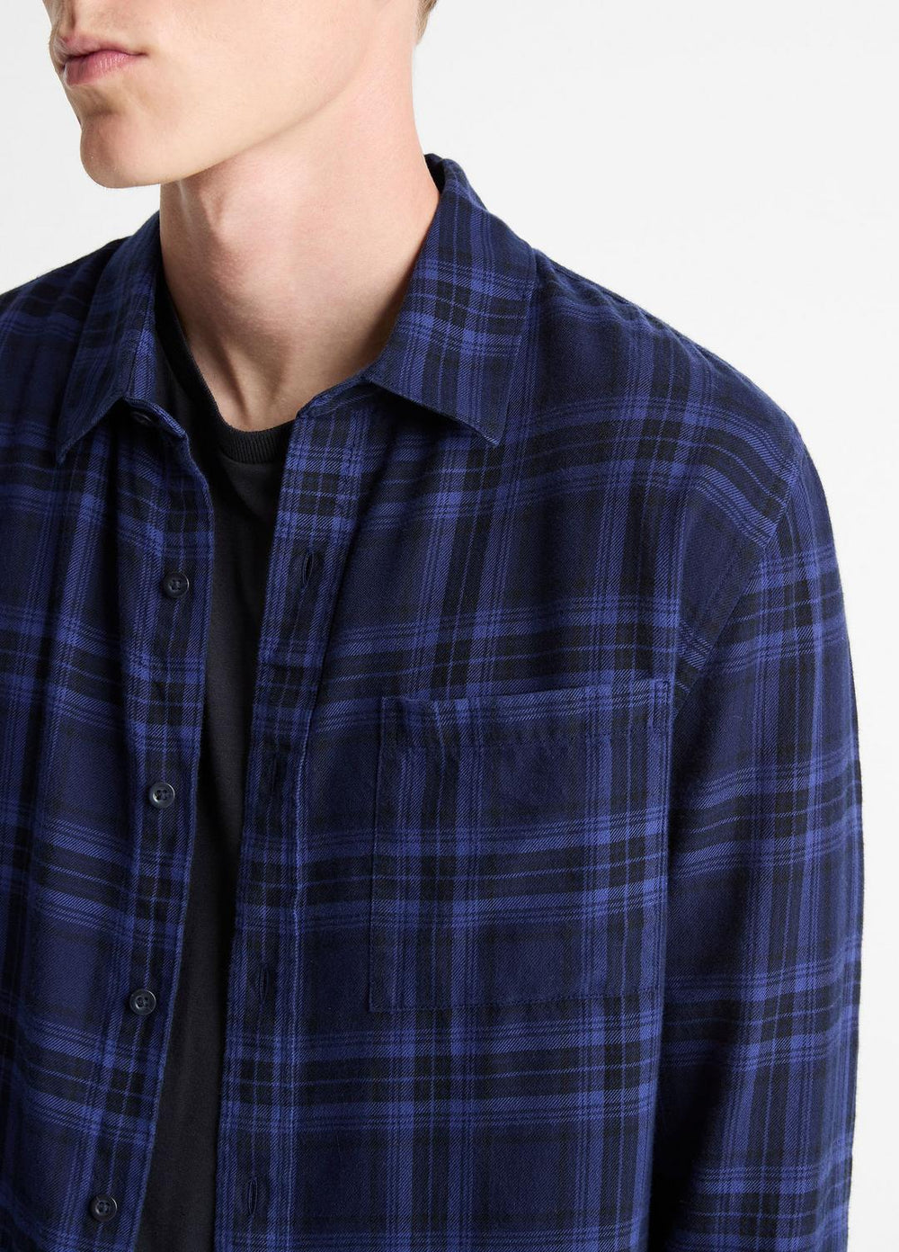 Big Horn Plaid Cotton Button-Front Shirt in Long Sleeve - MONARCH COMBO