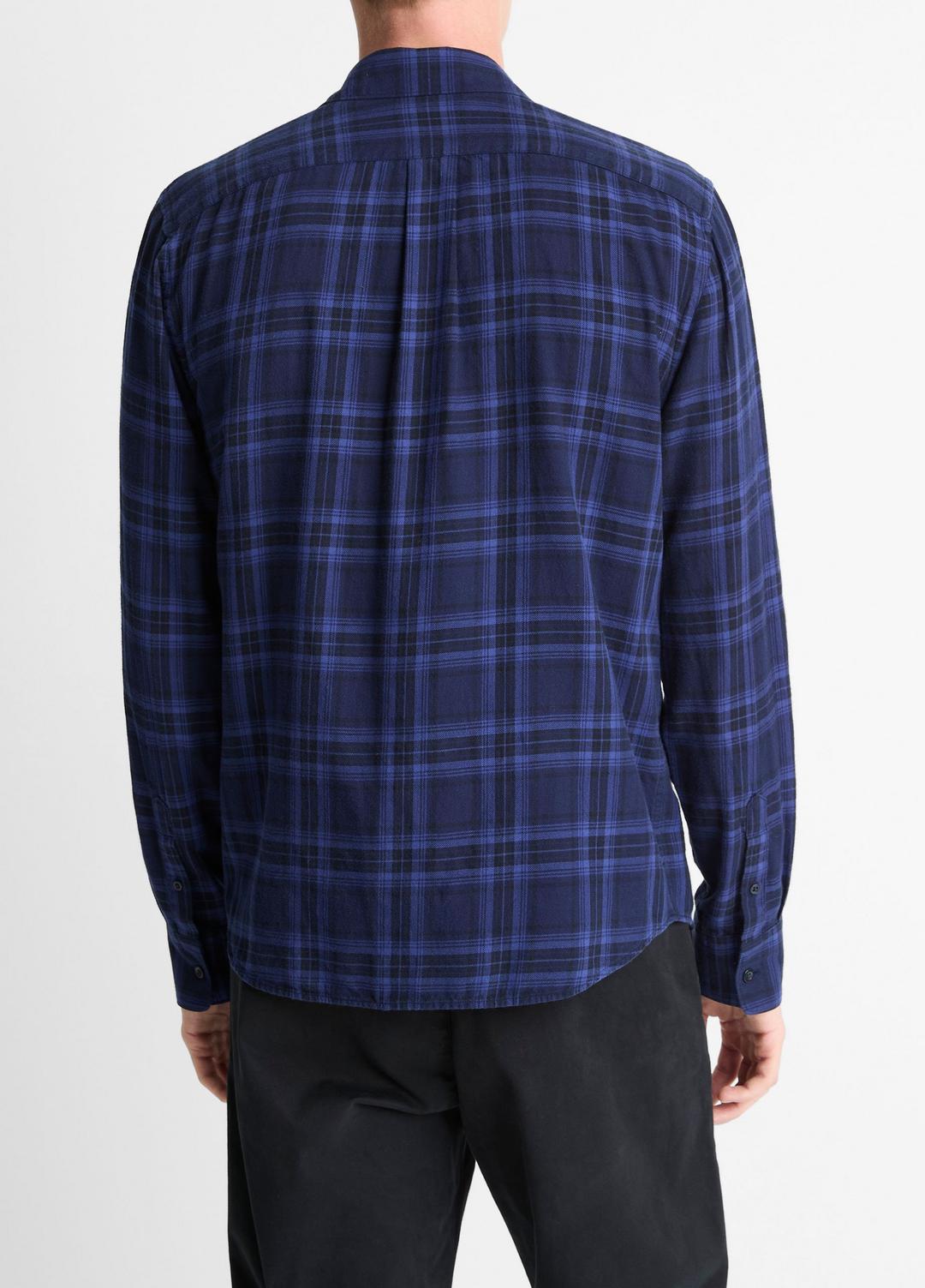 Big Horn Plaid Cotton Button-Front Shirt in Long Sleeve - MONARCH COMBO