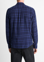 Big Horn Plaid Cotton Button-Front Shirt in Long Sleeve - MONARCH COMBO