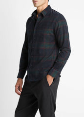 Holme Plaid Cotton Button-Front Shirt in Long Sleeve - COASTAL COMBO