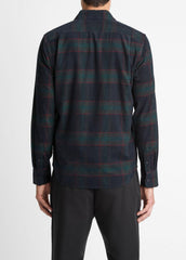 Holme Plaid Cotton Button-Front Shirt in Long Sleeve - COASTAL COMBO