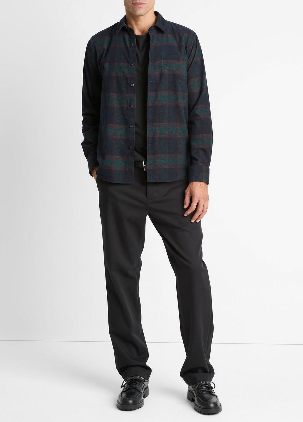 Holme Plaid Cotton Button-Front Shirt in Long Sleeve - COASTAL COMBO