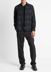 Holme Plaid Cotton Button-Front Shirt in Long Sleeve - COASTAL COMBO