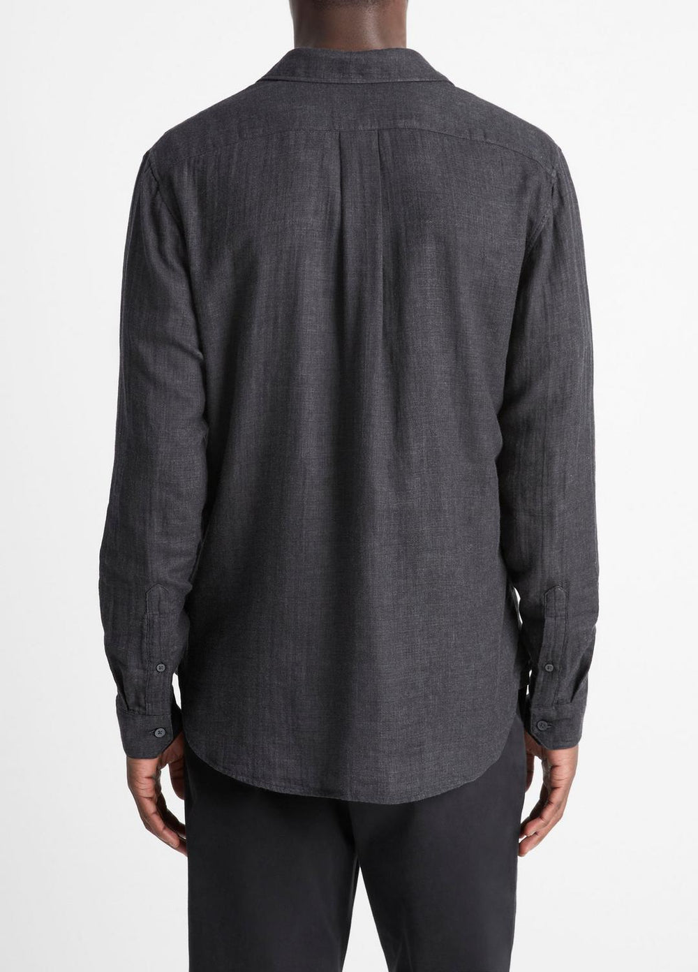Double Face Long Sleeve in Long Sleeve - HEATHER BLACK