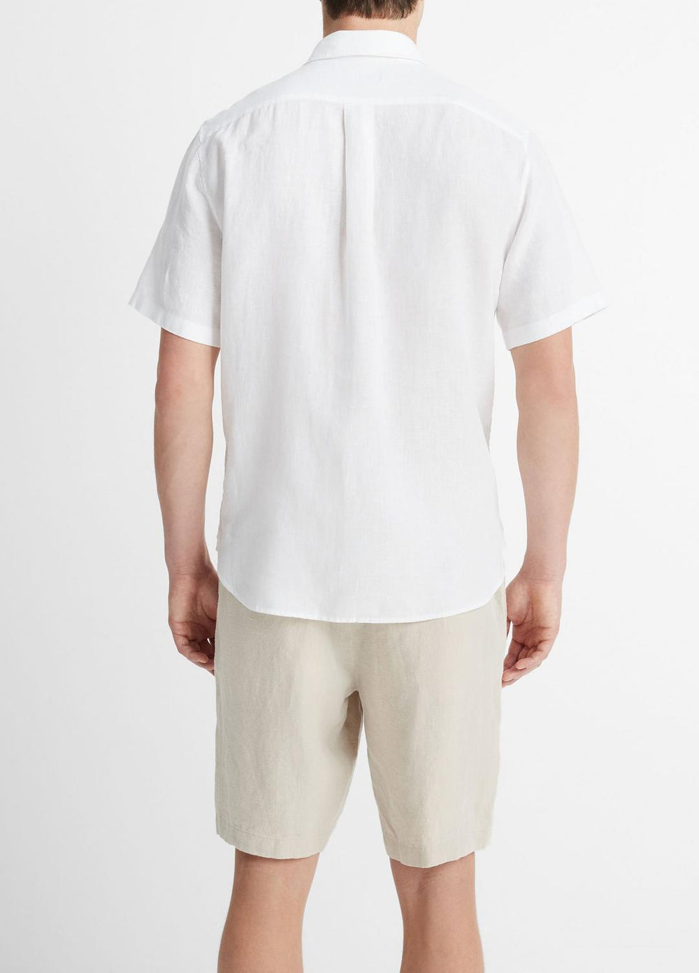 Linen Short-Sleeve Shirt in Short Sleeve - OPTIC WHITE