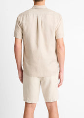 Linen Short-Sleeve Shirt in Short Sleeve - PUMICE ROCK