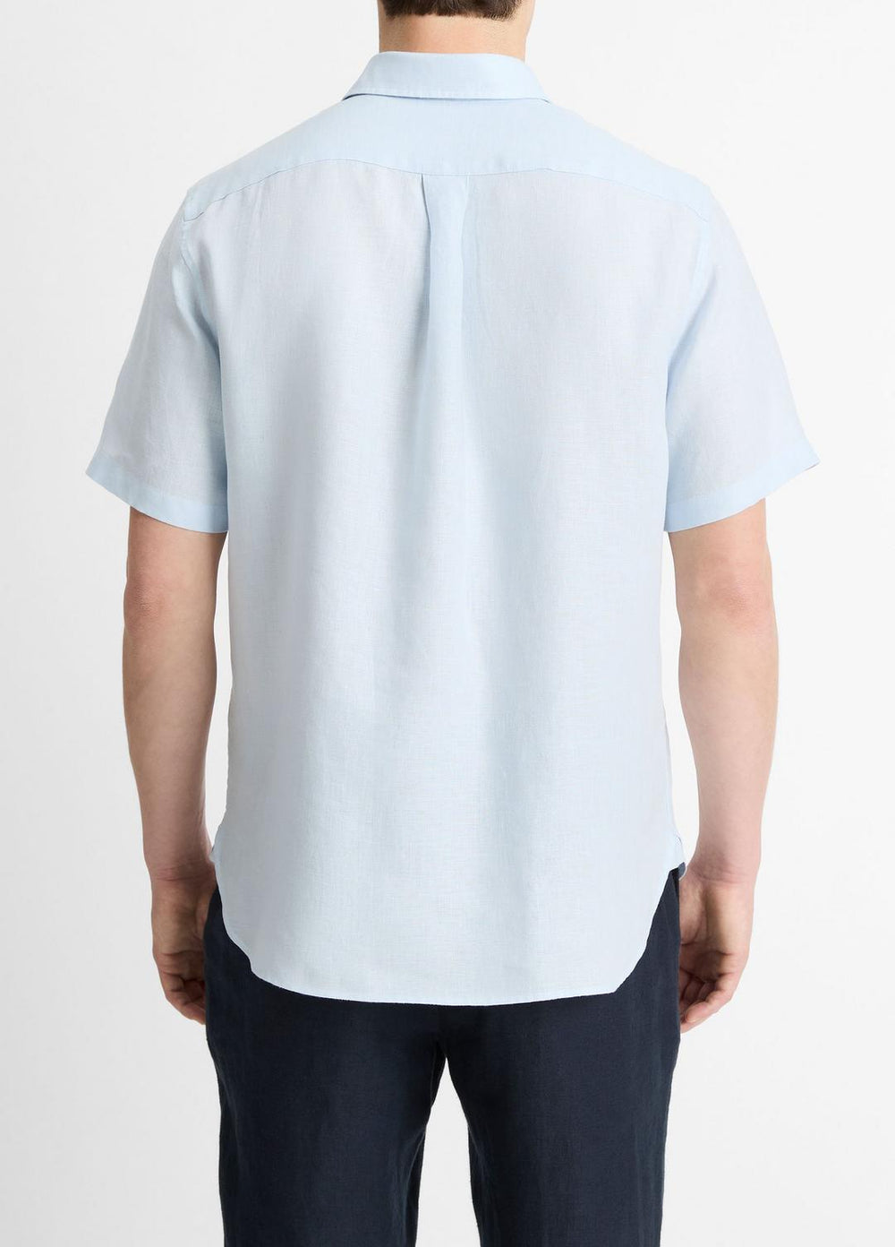 Linen Short-Sleeve Shirt in Short Sleeve - GLACIER