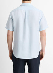 Linen Short-Sleeve Shirt in Short Sleeve - GLACIER