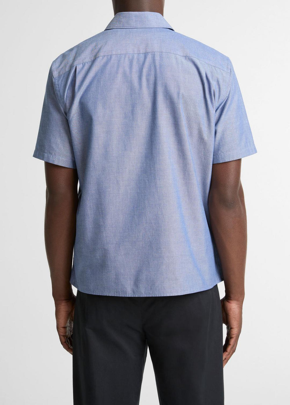 Cotton Short-Sleeve Button-Front Shirt  in Short Sleeve - INDIGO