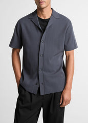 Merino Wool Cabana Shirt  in Short Sleeve - STUDIO