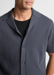 Merino Wool Cabana Shirt  in Short Sleeve - STUDIO
