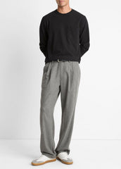 Sueded Jersey Long-Sleeve Pocket T-Shirt in Long Sleeve - BLACK