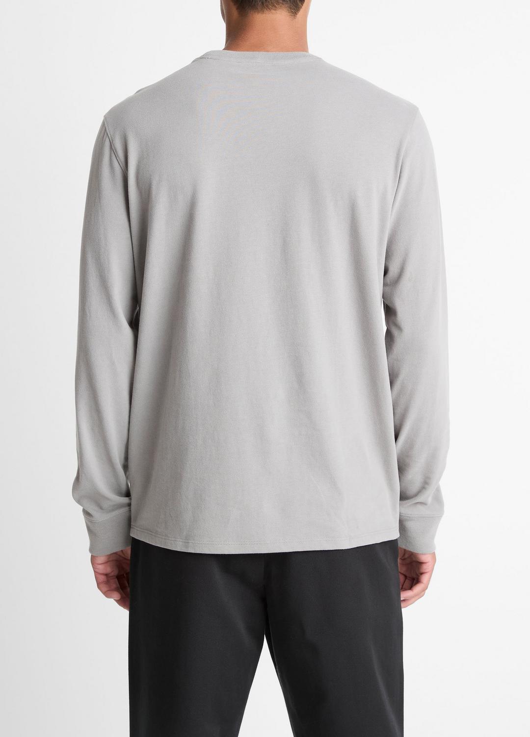 Sueded Jersey Long-Sleeve Pocket T-Shirt in Long Sleeve - HEATHER MOUSE