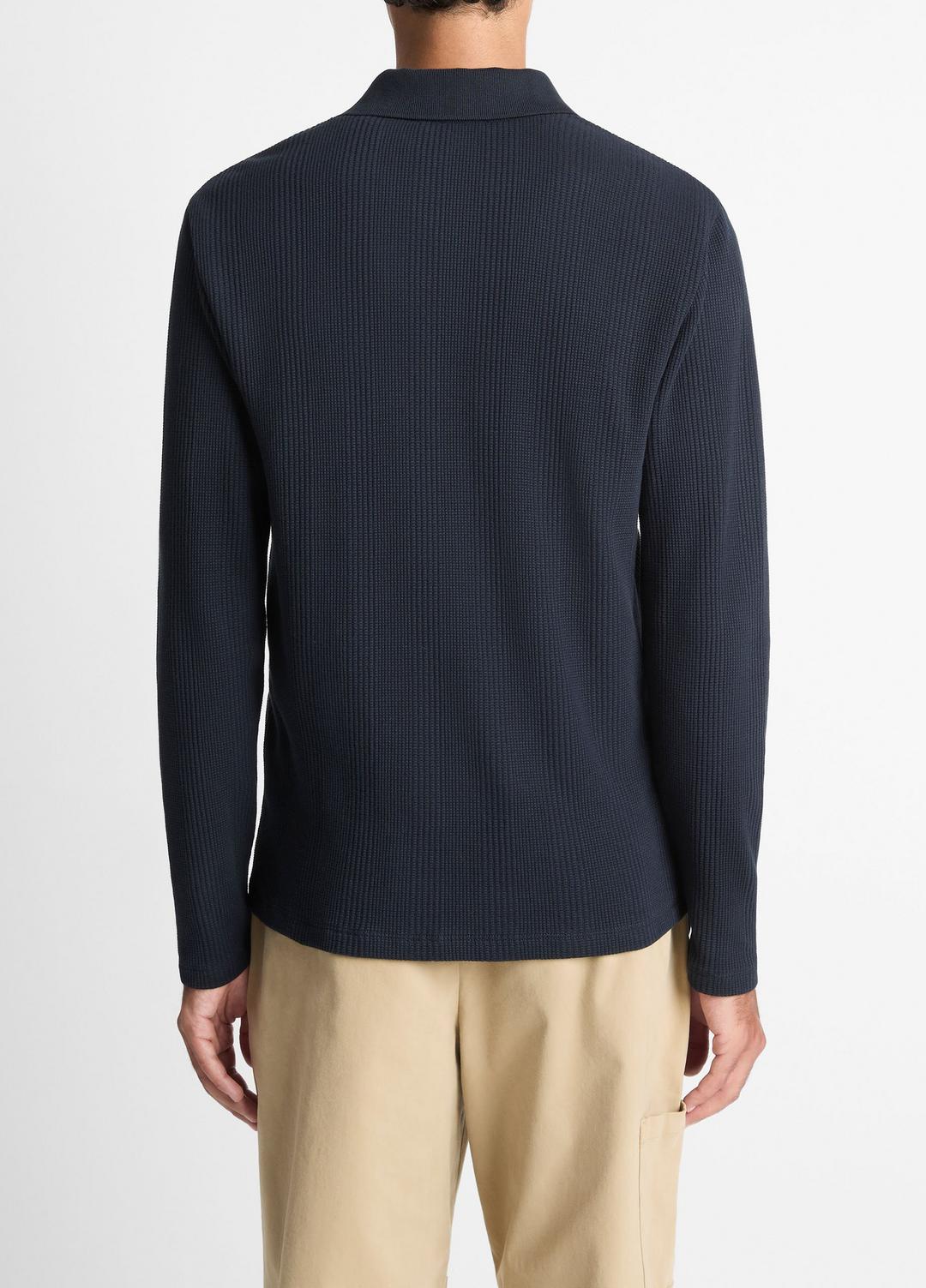 Variegated Cotton Polo Shirt in Henleys & Polos - COASTAL BLUE
