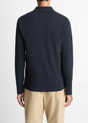Variegated Cotton Polo Shirt in Henleys & Polos - COASTAL BLUE