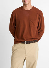 Sueded Jersey Long-Sleeve Pocket T-Shirt in Long Sleeve - COPPERHEAD